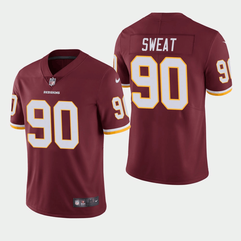Men's Washington Redskins #90 Montez Sweat Red Vapor Untouchable Limited NFL Stitched Jersey